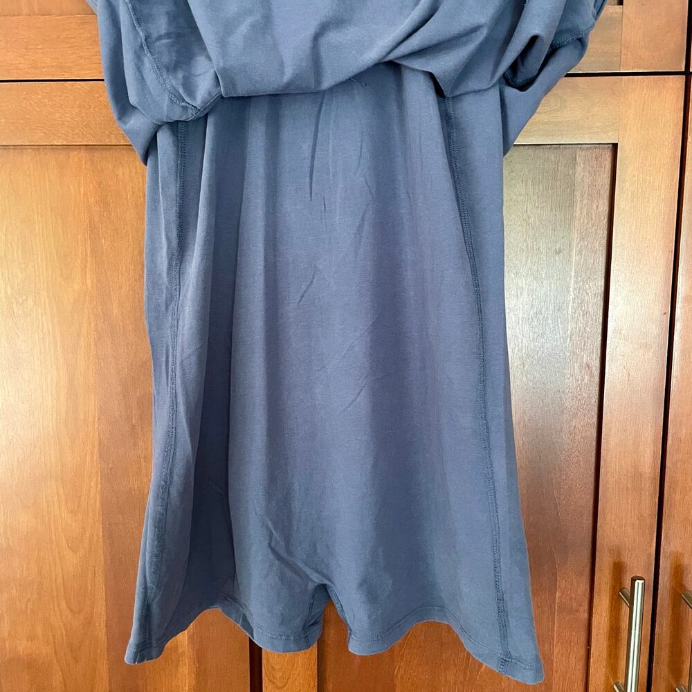 Free People Movement Hot Shot Mini Dress Built In Shorts Blue Indigo Size Medium - Picture 9 of 12